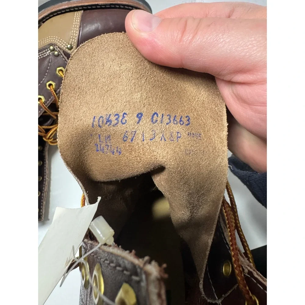 NWT VIntage  Canada West Leather Work Boots Mens 10.5 EEE Canada CSA Grade 1 90s